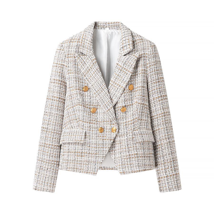 2025 Spring Women's Chic European & American Style Plaid Top and Skirt-Pants Set