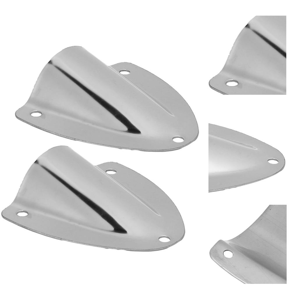 2pcs Clam Shell Vent Wire Pass Through Cover Polished Stainless Steel Accessory for Marine Boat
