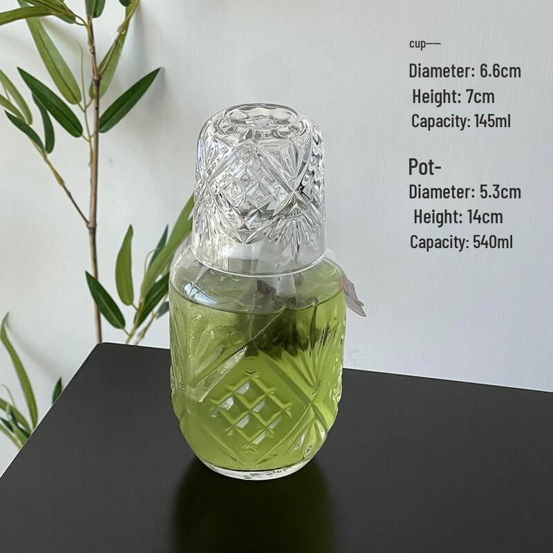 ZhiShi Vintage Carved Glass Tea Set