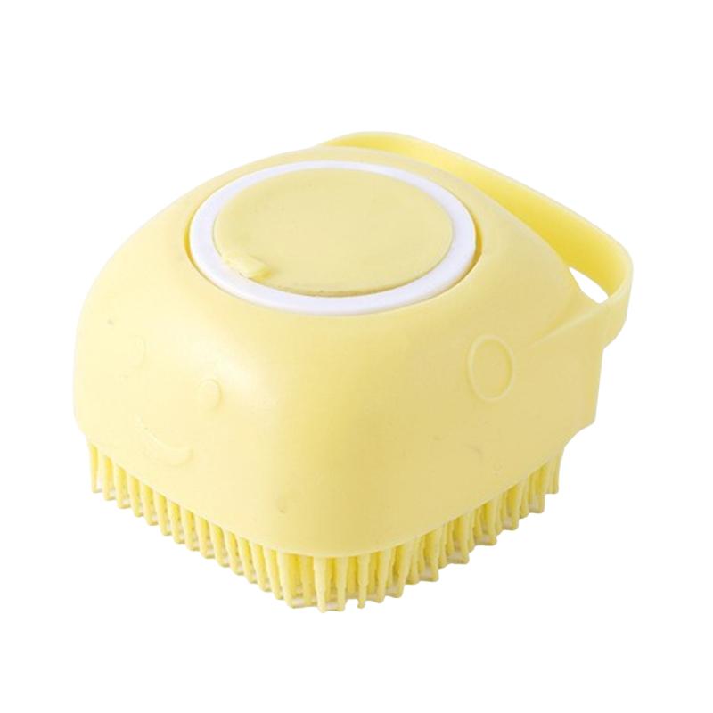 

2024 Новинка, массажные перчатки для ванной, щенка, большой собаки и кошки, щетка из мягкого силикона, аксессуары для домашних животных, инструменты для собак и кошек, массажная щетка жёлтый