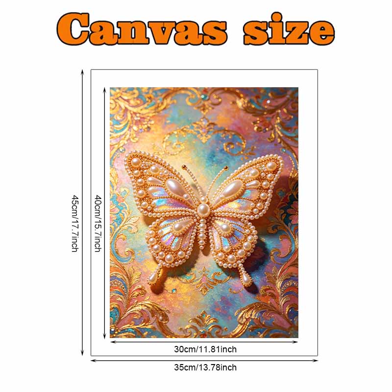 Pearl Art Painting Butterfly Home Wall Decor Art Crafts Handmade DIY Adult/Beginner Gift Creative Home Decor Frameless Wall Art Kit
