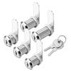 4 Set Mailbox Lock  Metal Lever Lock Cylinder Cams Lock with Key Simple Installation for Secure Cabinet & Desk Drawer Use