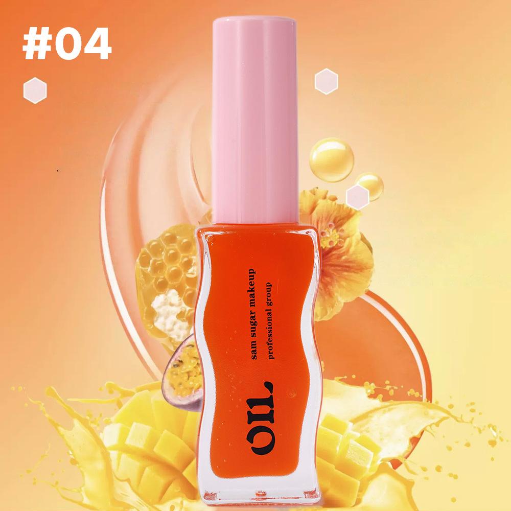 Huile à Lèvres Essence Miel Fruitée Sexy Pulpeuse Gelée à Lèvres Teintée Fraise Liquide pour Lèvres Imperméable Hydratant Huile Gloss Maquillage Maquillage
