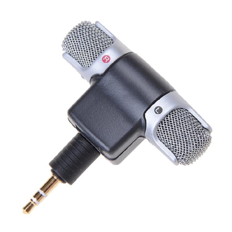Mini Stereo Microphone Dual Mic 3.5mm Mini Jack Condenser Microphone for PC