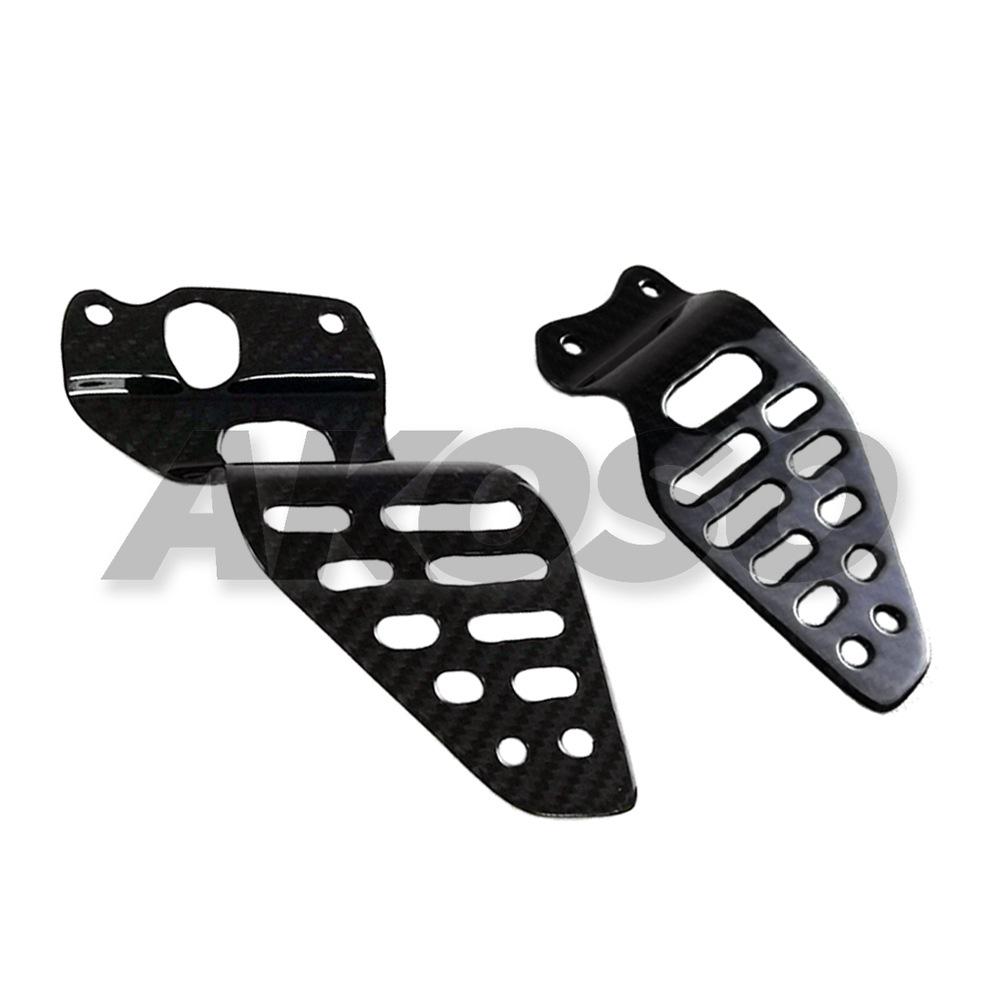 Yamaha R6 Carbon Fiber Foot Peg Covers for 2017+ Models - Motorcycle Accessories