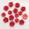 50Pcs Cute Cartoon Mini Red Roses Nail Art Resin Designer Charms DIY Craft For Nail 3D Decorations Jewelry