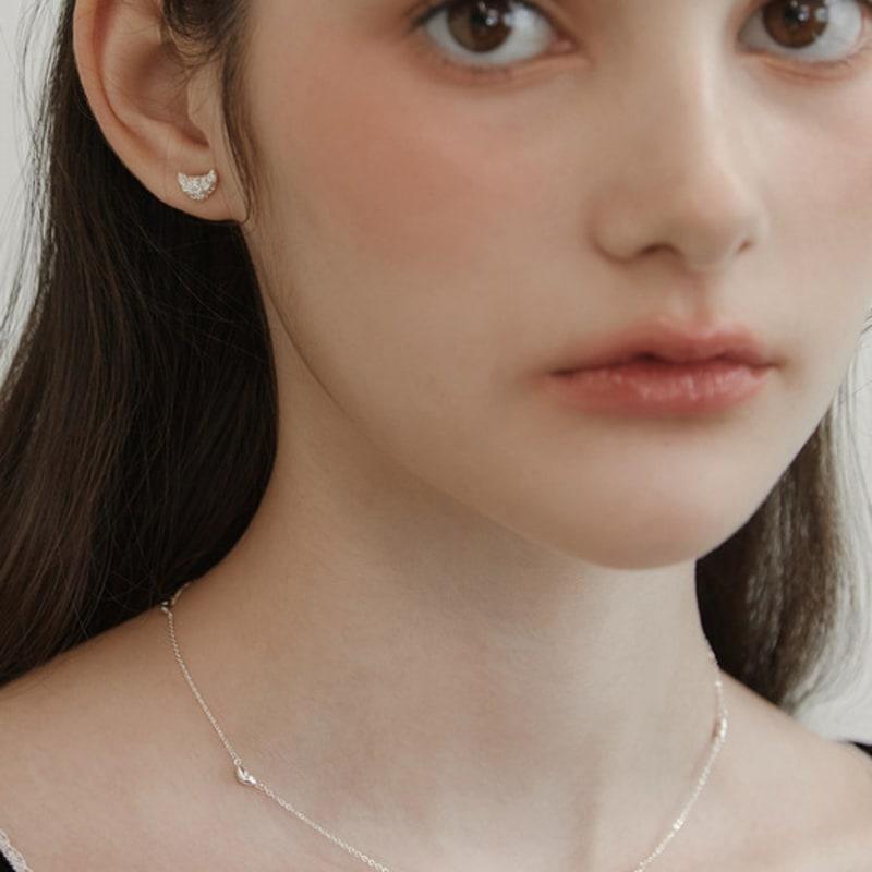 TATIANA (925 Silver) Petite Heart Link Necklace NZ2429