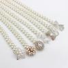 Korean Version of Women's Rhinestone Pearl Waist Chain Fashion Dress Decorative Elastic Waist Belt Women's Sweet Flower Elastic Waist Seal