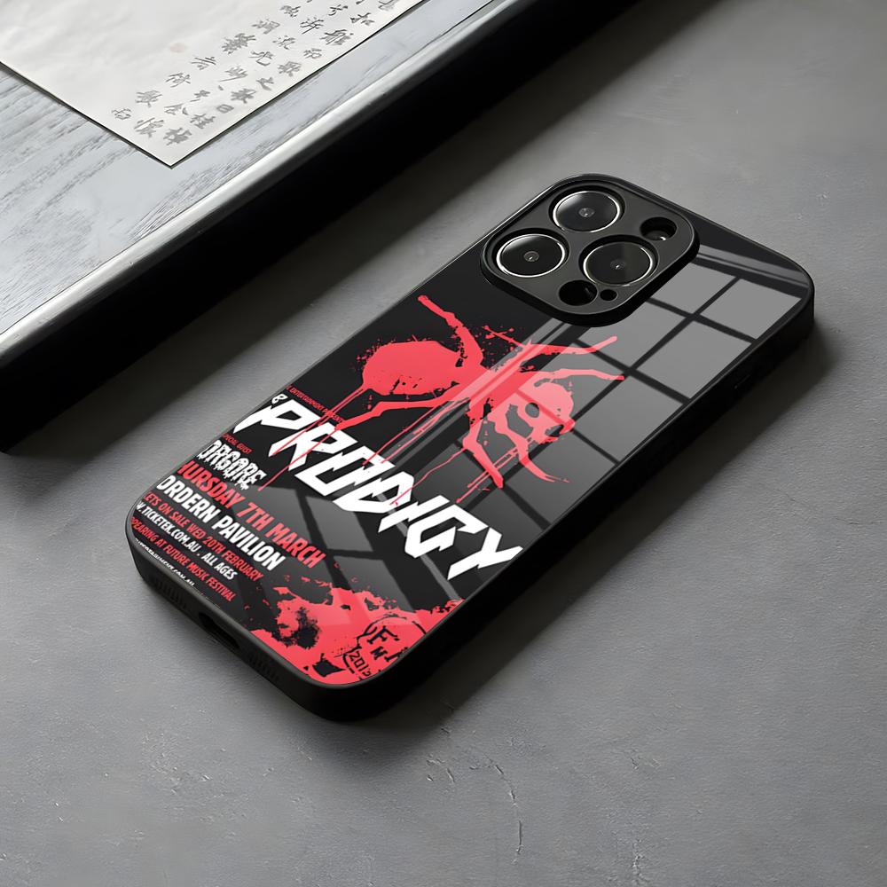 P-Prodigy Artist LOGO Telefonfodral Glas Tyst För IPhone 16 15 14 Pro Max 13 12 Mini 11 X XS XR 8 Plus För Samsung S 25 24 23
