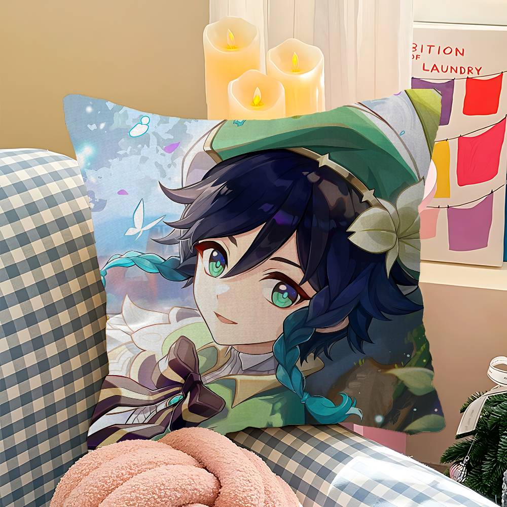 Genshin Impact game Cushion Cover Pillow Cover Decor Pillowcase Printed Cushion Case for Couch