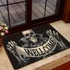Gothic Skull Welcome Doormat Non Slip Absorbent Washable Entrance Floor Rug Living Room Home Decor Floor Mat 1PC