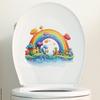 Cartoon Dream Rainbow Castle Children's Bathroom Toilet Home Decoration Wall Sticker Luminous Sticker Self-adhesive