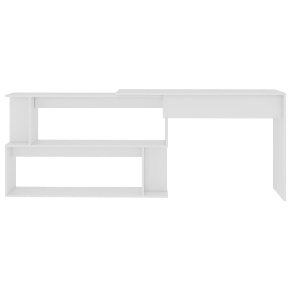 Corner Desk White 200 x 50 x 76 cm Particleboard