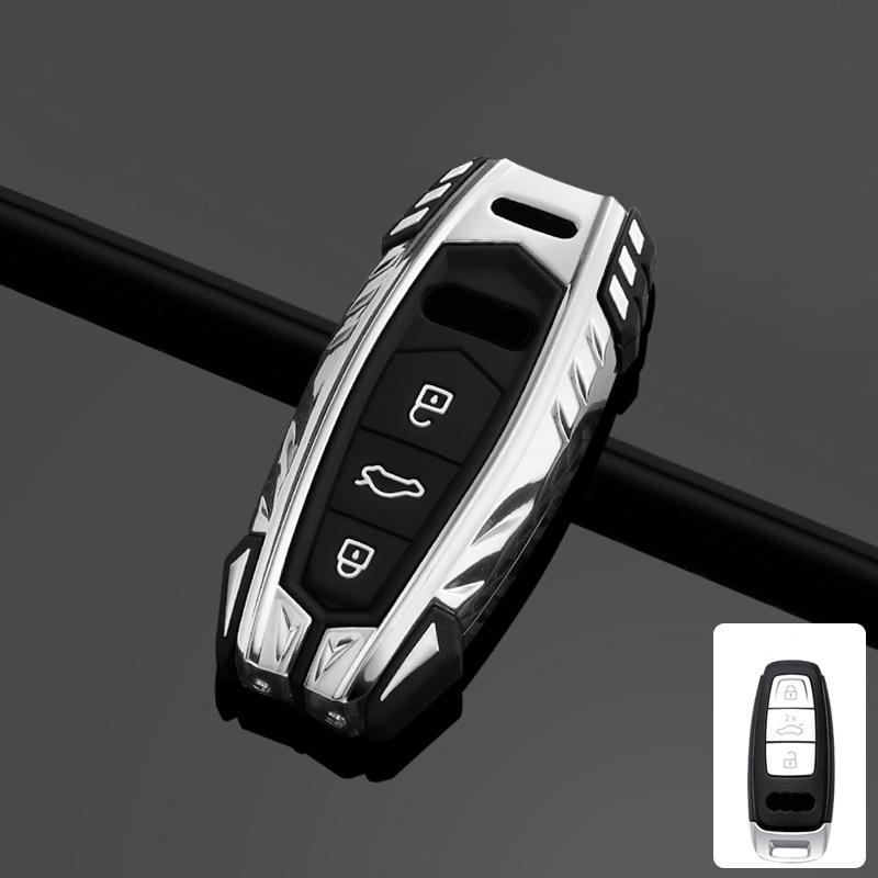 New Car Remote Key Case Shell Cover Fob for A6 A7 A8 E-tron C8 D5 Q7 Q8 2019 2020 Protector Holder Keyless Accessories