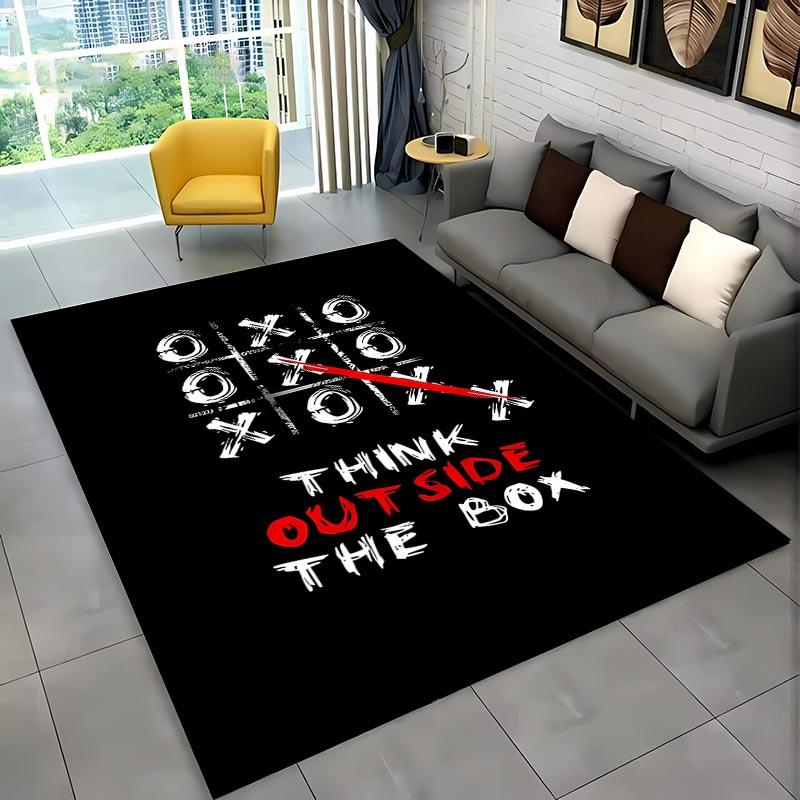 Einige lustige Wörter Schwarz Weiß Farbe Teppich, Wohnzimmer und Schlafzimmer Haushaltsartikel Sofamatten, Fußmatte Boden Anti-Rutsch Teppich, Geschenk