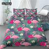 Luxury 3D Flamingo Print Bedding Sets  Comfortable Duvet Cover and Pillowcases In EU/US/AU Sizes