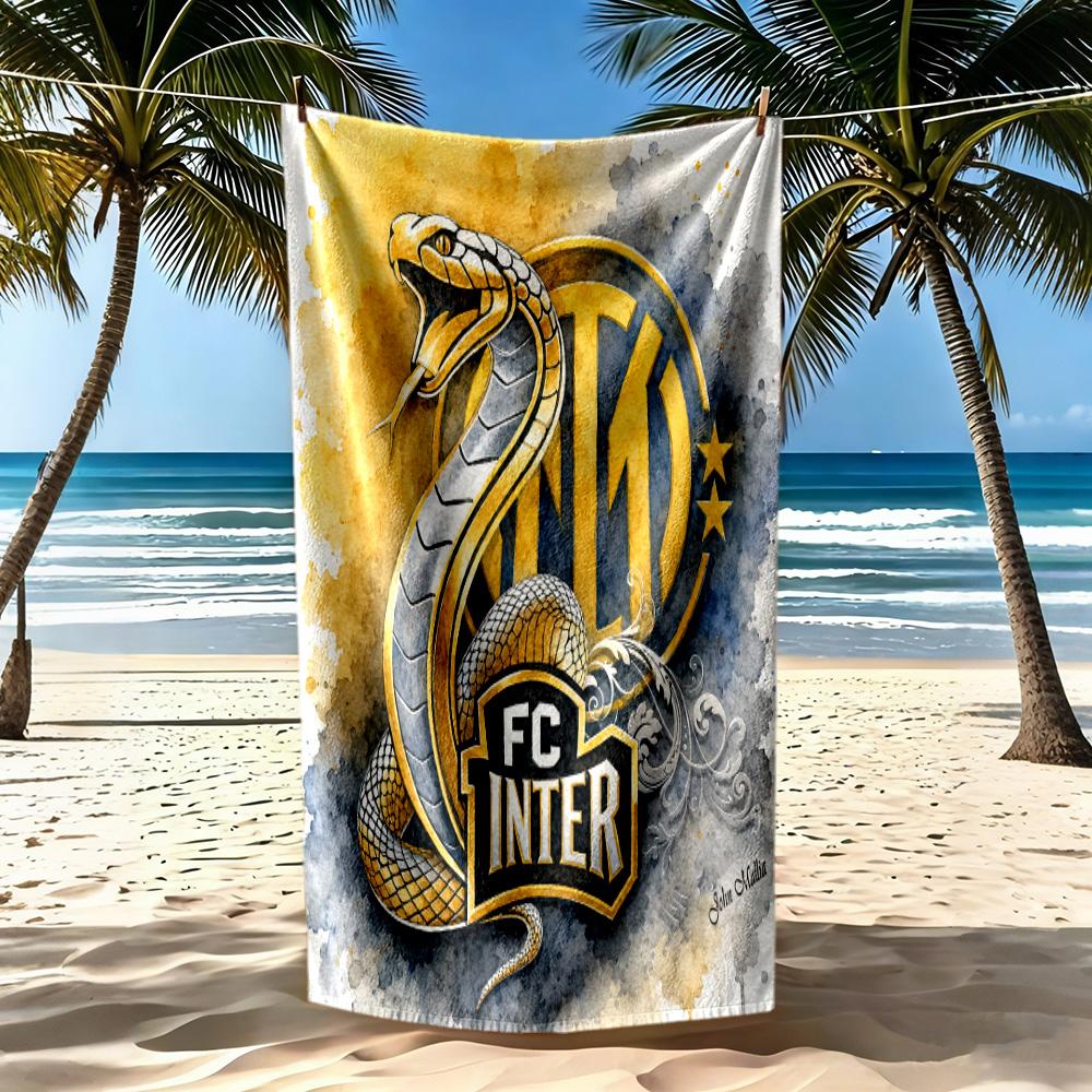 Inter Milan Beach Towel Quickdry Soft Microfiber Comfortable Lightweight Portable For Swimmingbeachcamping Travel Beach Accessoriesgym