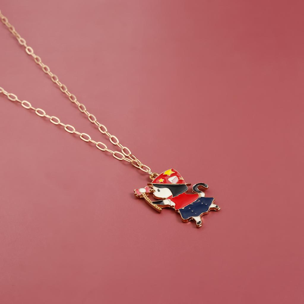 Christmas gemstone necklace cartoon happy child tag choker necklace new year gift