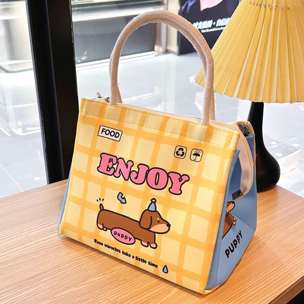 Kawaii Capybara Thermal Lunch Bag Insulated Portable Food Storage Bag Cartoon Lunch Box For Women Girl Kids