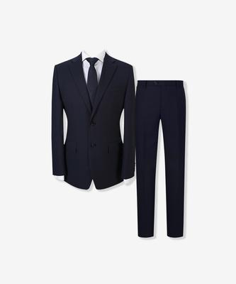 Sieg Wool Blended Pin Check Suit Set Navy (Pijab2021_Pipab2221) (B Type)
