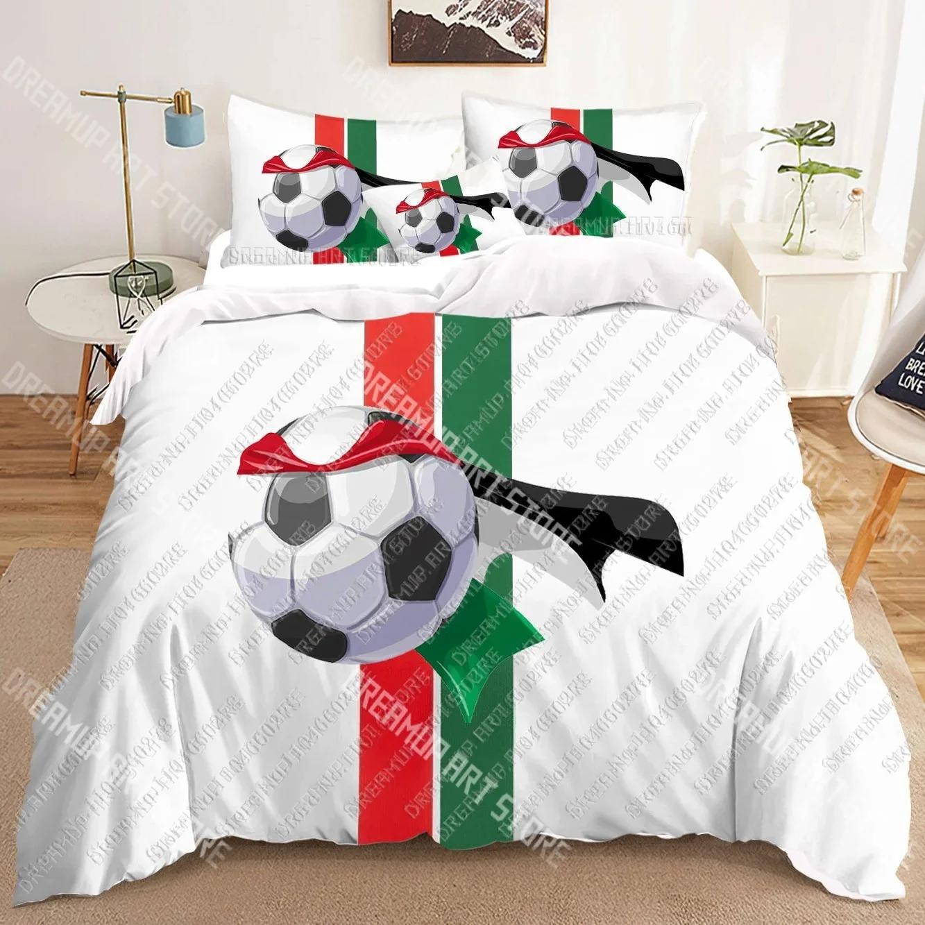 Ensembles de literie 3D Football Palestine housse de couette imprimée lit adulte enfant couette cadeau d'anniversaire dropshipping AU Single 140x210cm