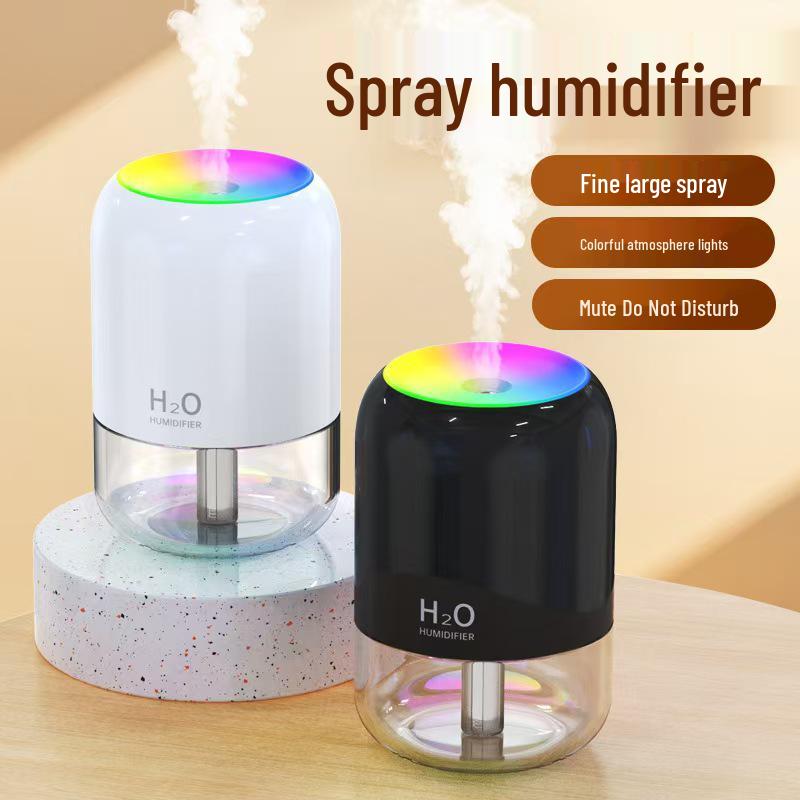 USB Home Humidifier 988: Large-Capacity Aroma Diffuser with Seven-Color LED for Bedroom and Car