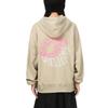 Puma Downtown Graphic Hoodie With Letter Print, Long Sleeve Women Tops Khaki 533049-42