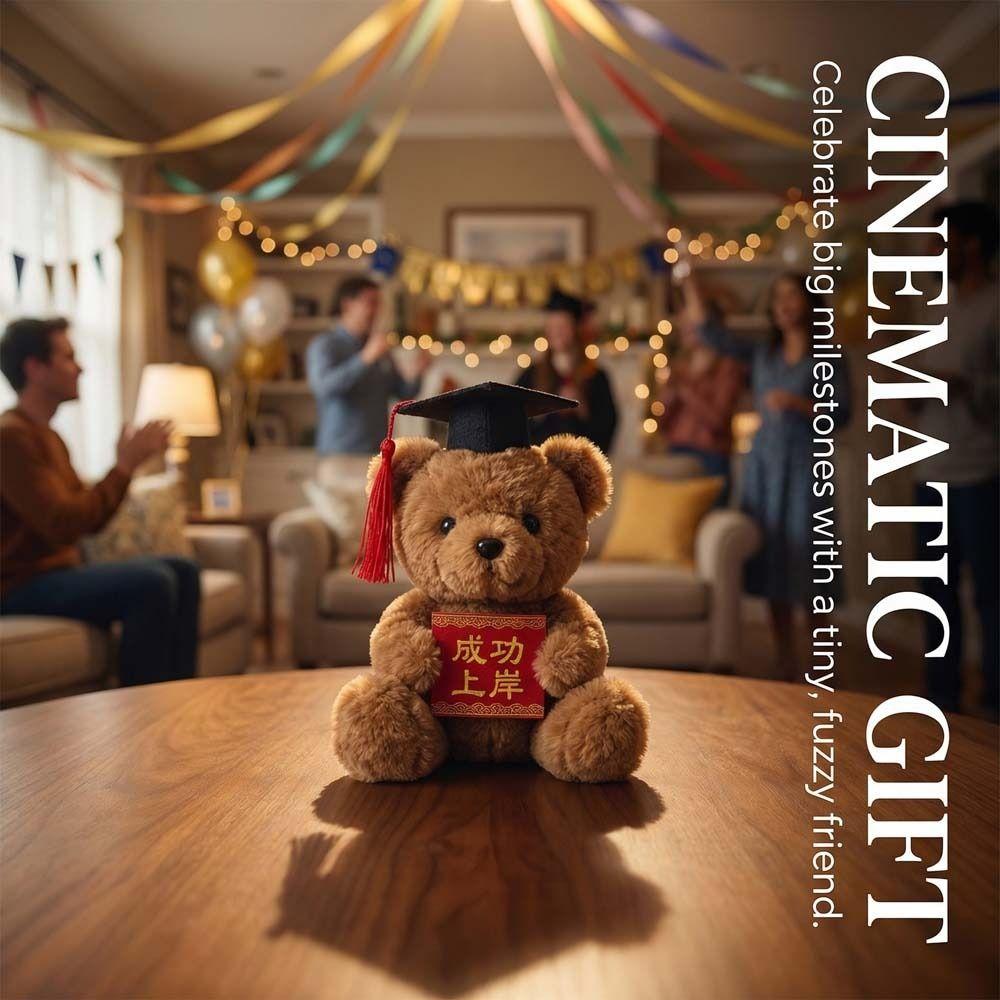Cute Graduation Bear Plush Toy Soft Stuffed Dr Bear Plush Doll  Graduation Gift
