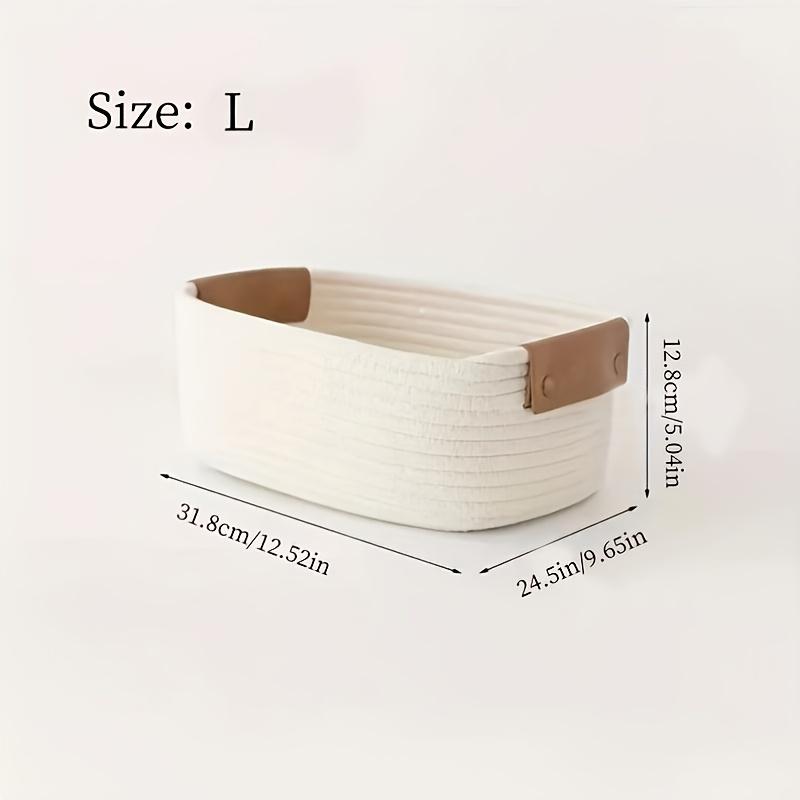 1/2pcs Versatile Open Storage Box with a Leather Handle,Suitable for Use in Children's Room,Gift Baskets,Tabletop Storage Basket