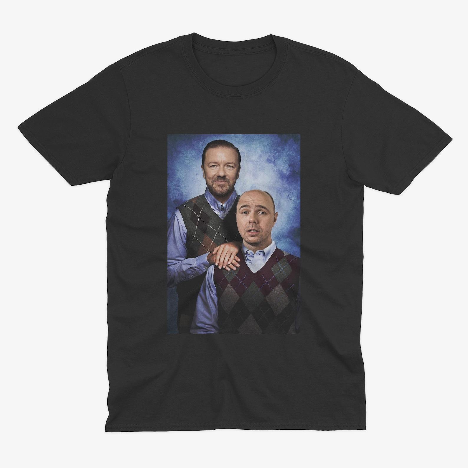 Ricky Gervais & Karl Pilkington T-Shirt, The Ricky Gervais Show Monkey News T-Shirt, Karl Pilkington Quote, An Idiot Abroad 2XL