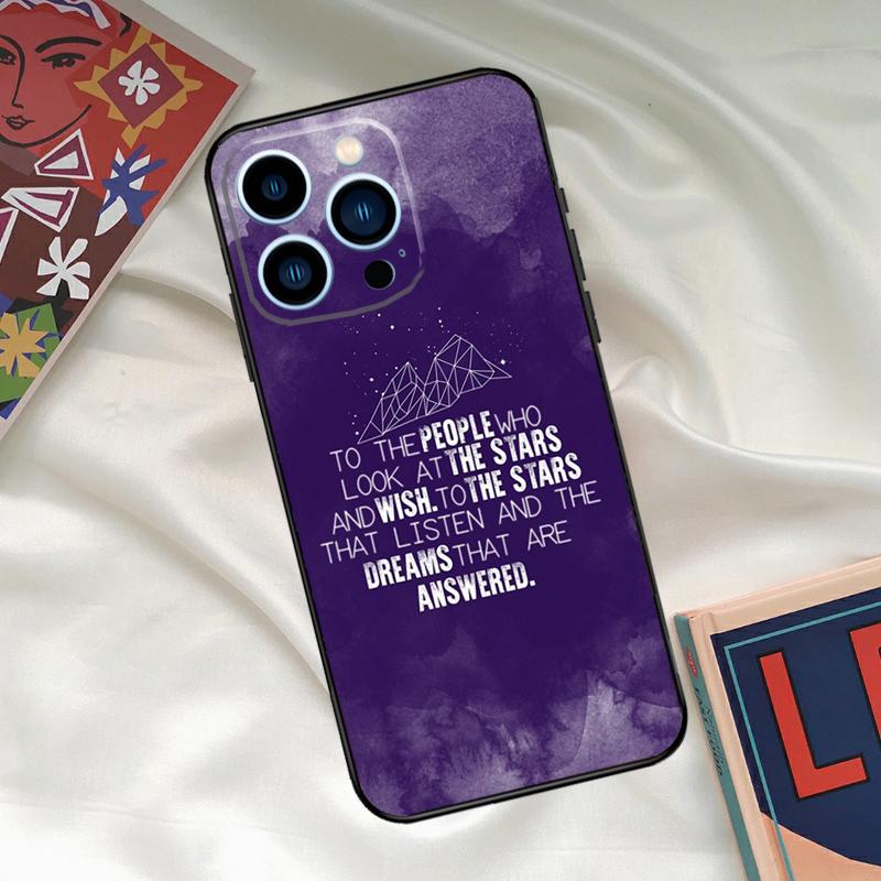 A Court Of Mist And Fury Phone Case For iPhone 16 14 13 12 11 15 17 Pro Max 15 16 Plus 13 Mini 16e 17 Air Funda Cover