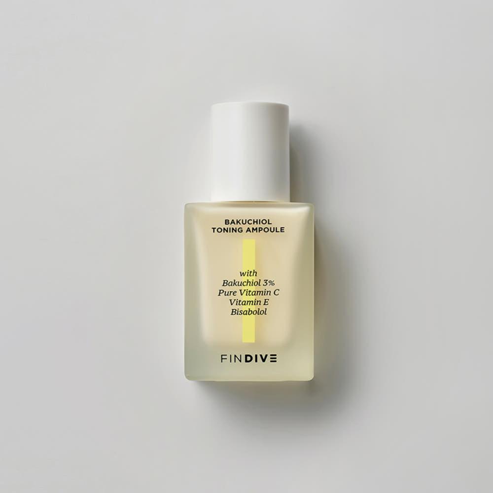 Findive Bakuchiol Toning Ampoule 30ml Anti Aging Brightening Dark Spot Correcting K-Beauty