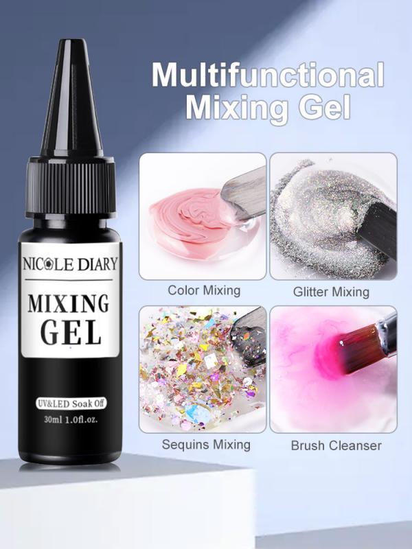 

NICOLE DIARY 30 мл гель для смешивания цветов лак для ногтей впитывает УФ-светодиодный блеск для ногтей блестки фьюжн гель-лак инструмент для украшения маникюра