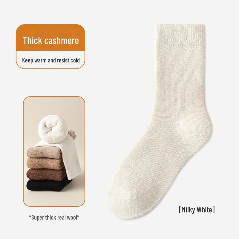 Damen Dicke Wollsocken - Gemütliche Mittelhohe Socken für Herbst & Winter - Warme Schlaf- & Homewear