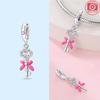 Pink Heart Lock Key Bead Charm Copper For Charms Copperoriginal Bracelet For Jewelry Making