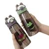 Water bottle Fortis new student sports cartoon water cup modern simple student large capacity straw plastic cup single layer