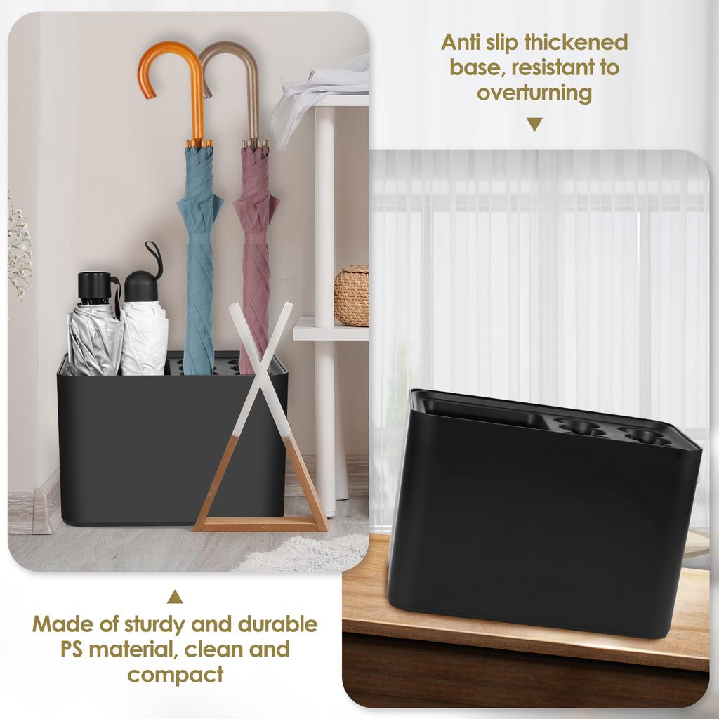 Regenschirm-Organizer-Gestell, Schirmständer mit abnehmbarer Tropfschale, rutschfester Basis, platzsparender Aufbewahrungshalter für den Haushalt