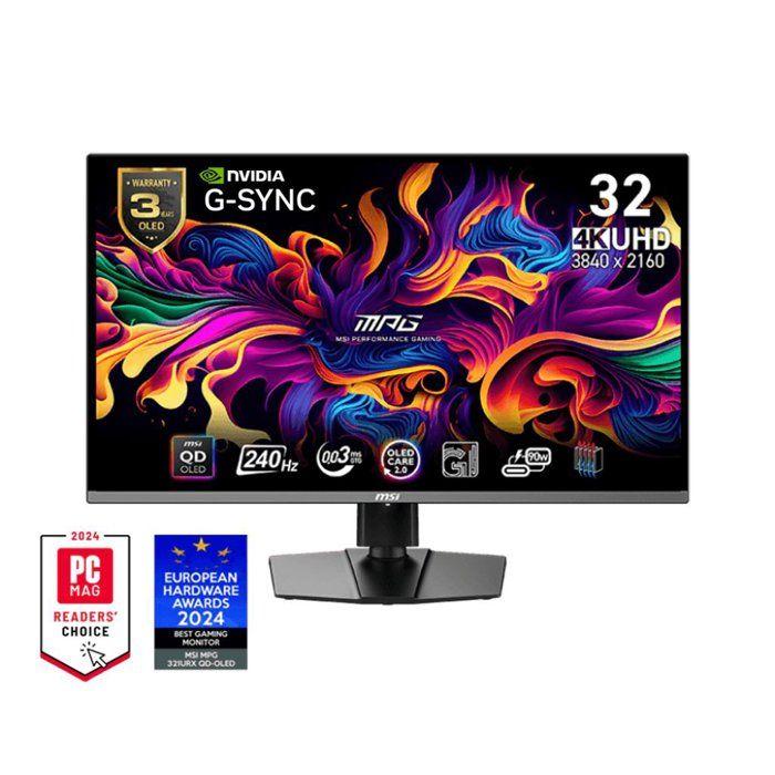 Schermo PC Gaming - MSI - 31,5 - UHD - 240Hz - Pannello QD-OLED - 0,03ms - Regolabile in altezza - MPG 321URX QD-OLED