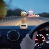 New Solar Powered Swing Doll Toy Cute Cartoon Cat Shaking Head Doll Auto Interior Dashboard Decor Car Ornament Doll Accessories