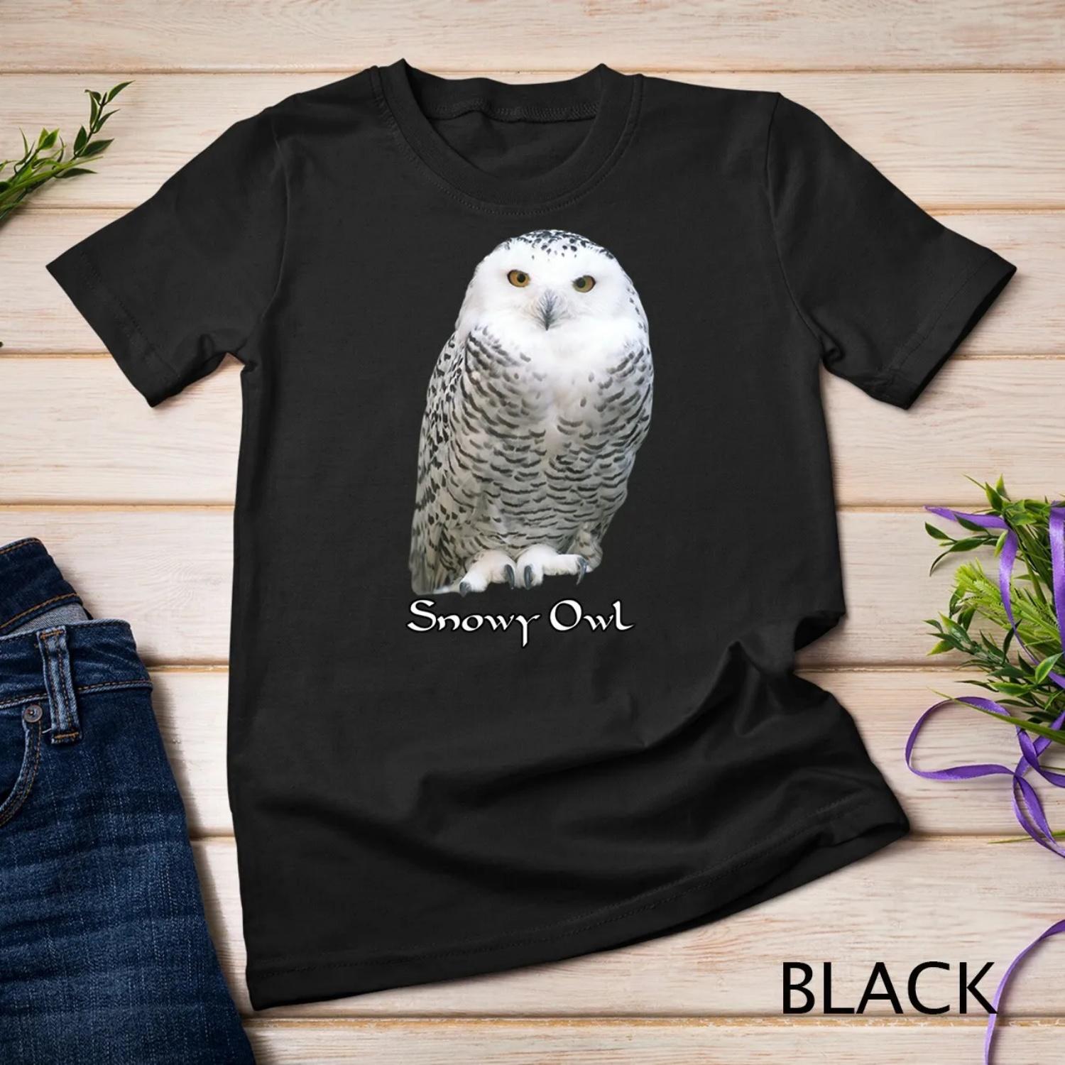 Snowy Owl Owls T shirt S чёрный