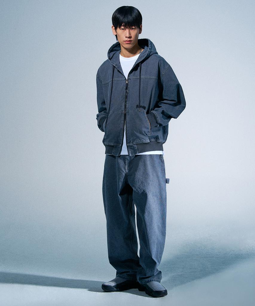 Treasure Flame Stitch Carpenter Pants Blue