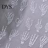 Spider Nail Art Halloween 3D Embossed Stickers, Skeleton Hand Pumpkin Bat Decals, Gothic Manicure Decoration Decals for Holiday Party