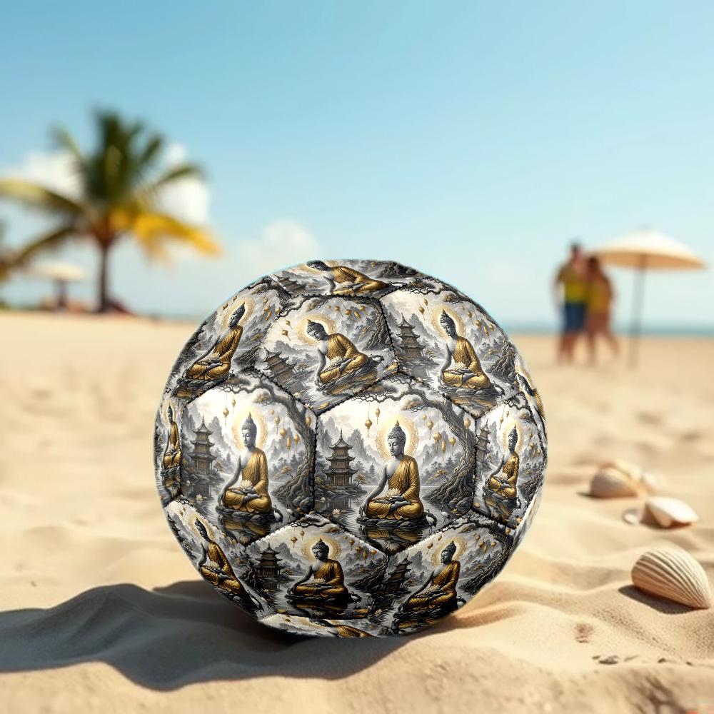 1pc Buddha Lotus Pond Durable Size 5 Soccer Ball Professional Match Training Football Indoor &Outdoor Sports Ball P60126