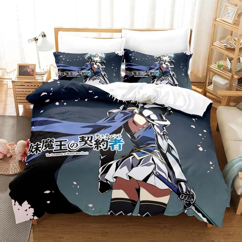Anime The Testament of Sister New Devil Bedding Set Single Twin Full Queen King Size Bed Set Adult Kid Bedroom Duvet cover Sets Tool