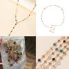 Crystal Charm Necklace Long Y-Shaped Chain Fringe Collarbone Chain Elegant Accessory for Parties and Everyday Wear