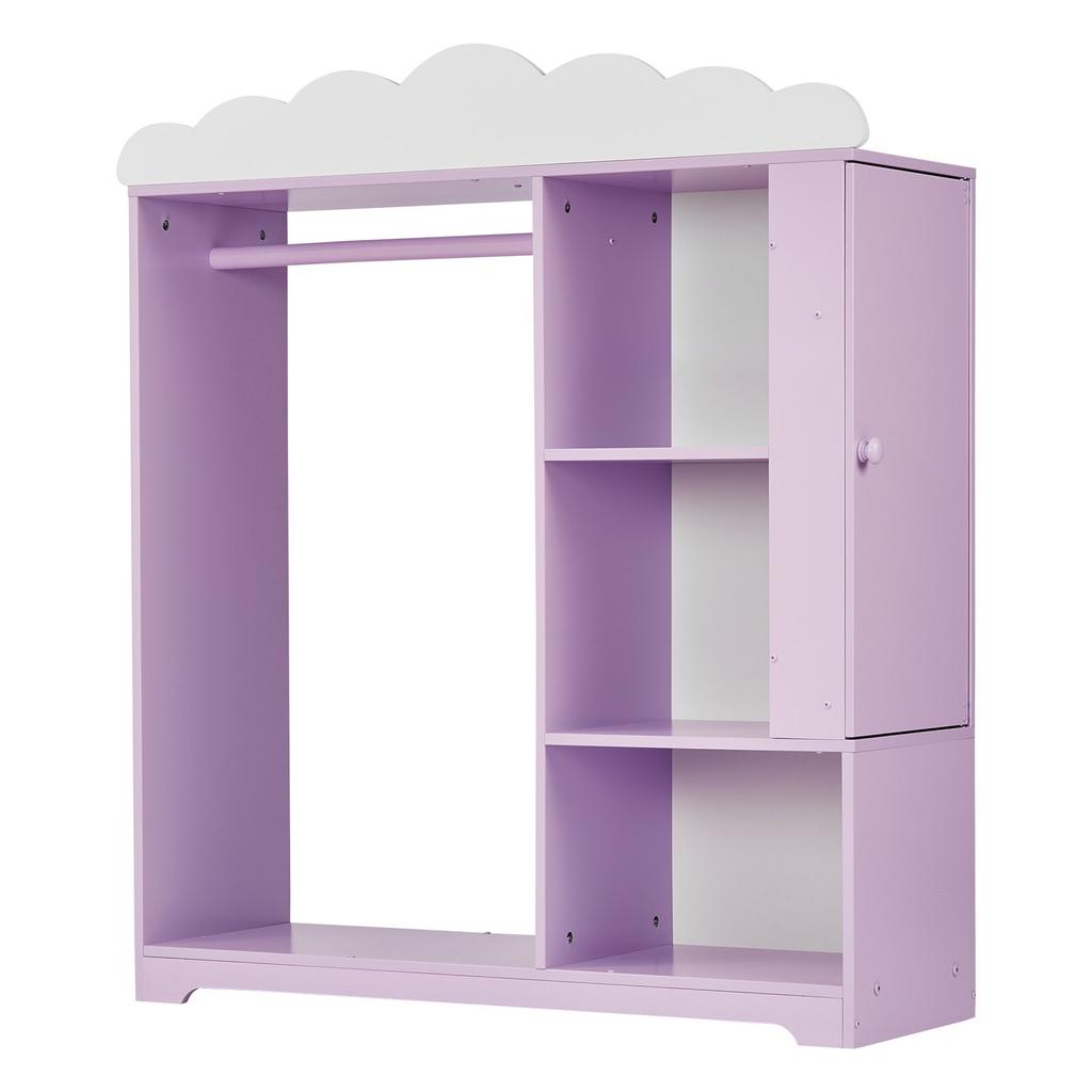 VEVOR Kids Dress Up Storage, with Jewelry Cabinet, Dress Up Closet with Mirror and Shelves, Princess Costumes Wardrobe Closet
