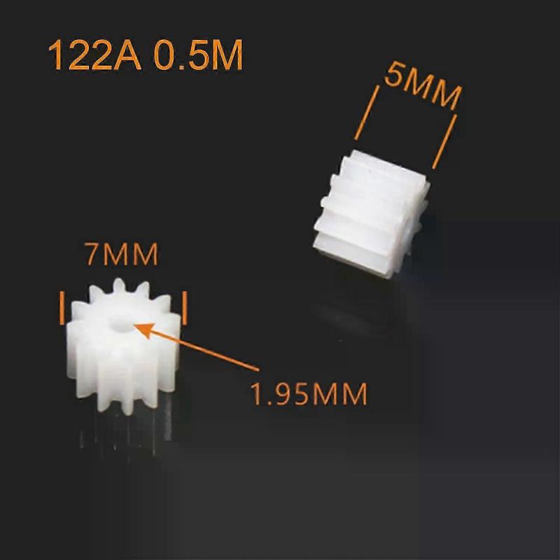 122A Modulus 0.5 12 Teeth 2mm Shaft Tight Pom Plastic Pinion Gear Toy Model Gear Parts Toy Accessories Z7 2025