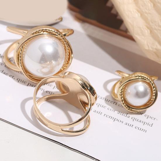 Women Scarf Ring Silk Scarf Ring Clip Faux Pearl Scarf Clasp Elegant Slide