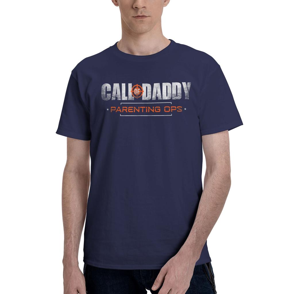 Men Women Gamer Dad Call of Daddy Parenting Ops Funny Father's Day Shirt Pure Cotton New Arrival Tee Shirts  Top Clothing