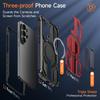 For Magsafe Magnetic Wireless Charging Soft TPU+Hard PC Armor Phone Case For Samsung S26 Ultra S24 S25 Ultra Plus FE Stand Cover